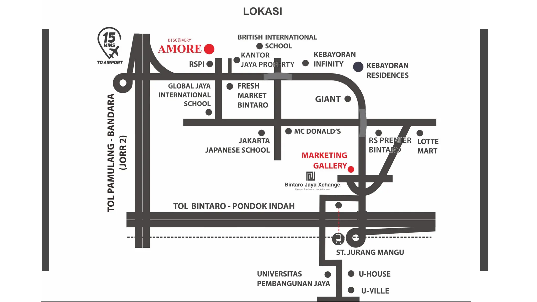 akses lokasi discovery amore pavilion